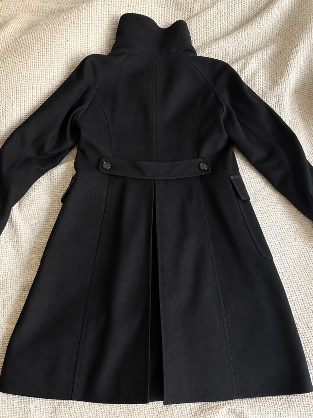 BURBERRY London Black Wool Cashmere Tailored Coat US 10 - Picture 2 of 10